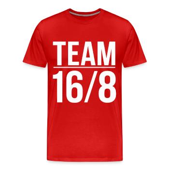 Intermittent fasting Intermittent fasting - Men's Premium Organic T-Shirt - red - Front - Damien (186cm)