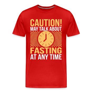 Intermittent fasting Intermittent fasting - Men's Premium Organic T-Shirt - red - Front - Damien (186cm)