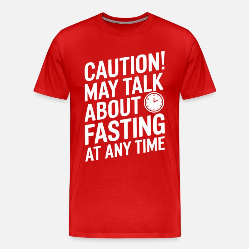 Intermittent fasting Intermittent fasting - Men's Premium Organic T-Shirt - red