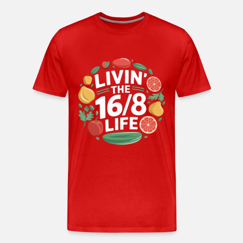 Intermittent fasting Intermittent fasting - Men's Premium Organic T-Shirt - red