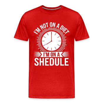 Intermittent fasting Intermittent fasting - Men's Premium Organic T-Shirt - red - Front - Damien (186cm)