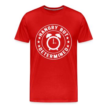 Jeûne intermittent Jeûne intermittent - T-shirt bio Premium Homme - rouge - Devant - Damien (186cm)