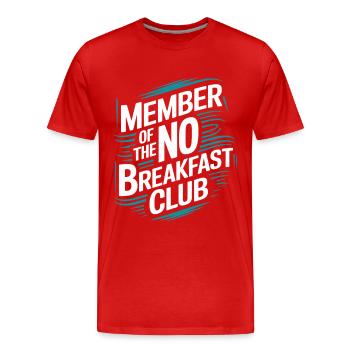 Jeûne intermittent Jeûne intermittent - T-shirt bio Premium Homme - rouge - Devant - Damien (186cm)