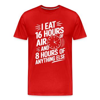 Intermittent fasting Intermittent fasting - Men's Premium Organic T-Shirt - red - Front - Damien (186cm)