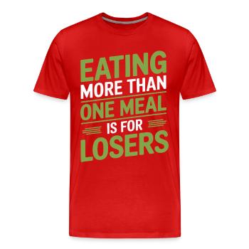 Intermittent fasting Intermittent fasting - Men's Premium Organic T-Shirt - red - Front - Damien (186cm)
