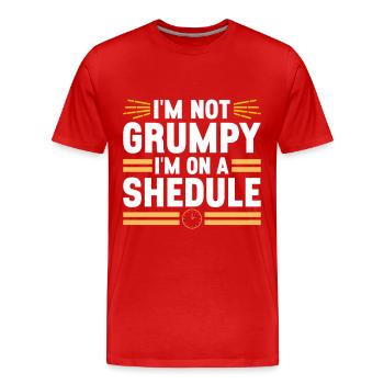 Jeûne intermittent Jeûne intermittent - T-shirt bio Premium Homme - rouge - Devant - Damien (186cm)