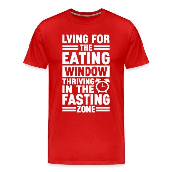 Intermittent fasting Intermittent fasting - Men's Premium Organic T-Shirt - red - Front - Damien (186cm)