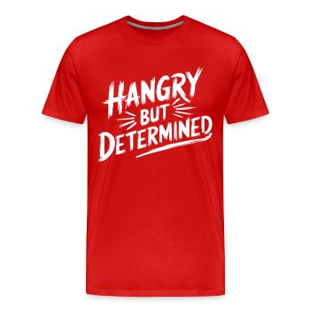 Jeûne intermittent Jeûne intermittent - T-shirt bio Premium Homme - rouge - Devant - Damien (186cm)