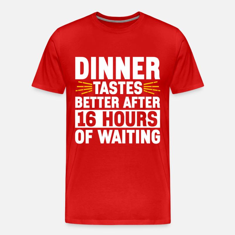 Intermittent fasting Intermittent fasting - Men's Premium Organic T-Shirt - red