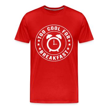 Jeûne intermittent Jeûne intermittent - T-shirt bio Premium Homme - rouge - Devant - Damien (186cm)