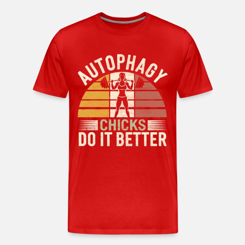 Intermittent fasting Intermittent fasting - Men's Premium Organic T-Shirt - red