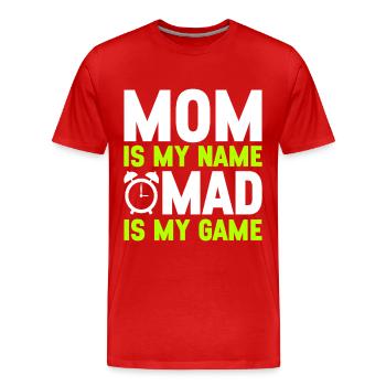 Jeûne intermittent Jeûne intermittent - T-shirt bio Premium Homme - rouge - Devant - Damien (186cm)