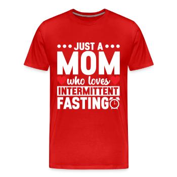Intermittent fasting Intermittent fasting - Men's Premium Organic T-Shirt - red - Front - Damien (186cm)