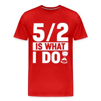 Jeûne intermittent Jeûne intermittent - T-shirt bio Premium Homme - rouge - Devant - Damien (186cm)