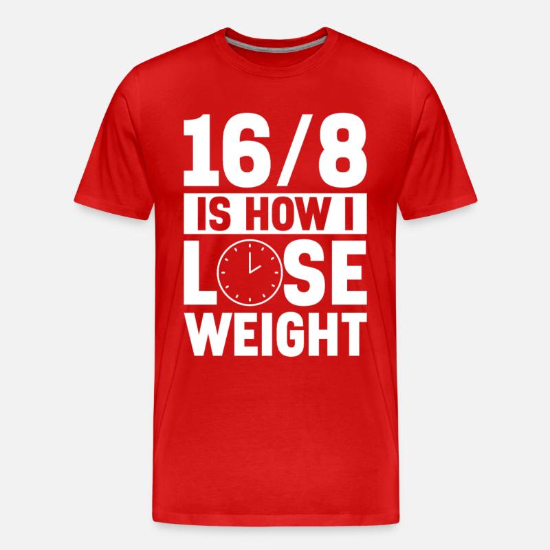 Intermittent fasting Intermittent fasting - Men's Premium Organic T-Shirt - red