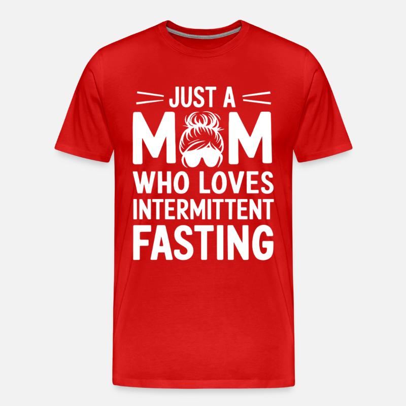 Jeûne intermittent Jeûne intermittent - T-shirt bio Premium Homme - rouge