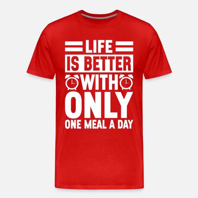 Intermittent fasting Intermittent fasting - Men's Premium Organic T-Shirt - red