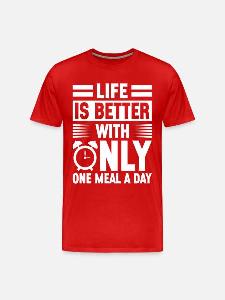 Intermittent fasting Intermittent fasting - Men's Premium Organic T-Shirt - red