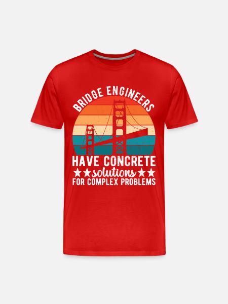 Bridge Engineer Bridge Construction - Men's Premium Organic T-Shirt - red