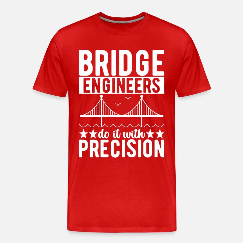 Bridge Engineer Bridge Construction - Men's Premium Organic T-Shirt - red