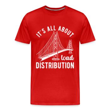 Ingénieur des ponts Construction de ponts - T-shirt bio Premium Homme - rouge - Devant - Damien (186cm)
