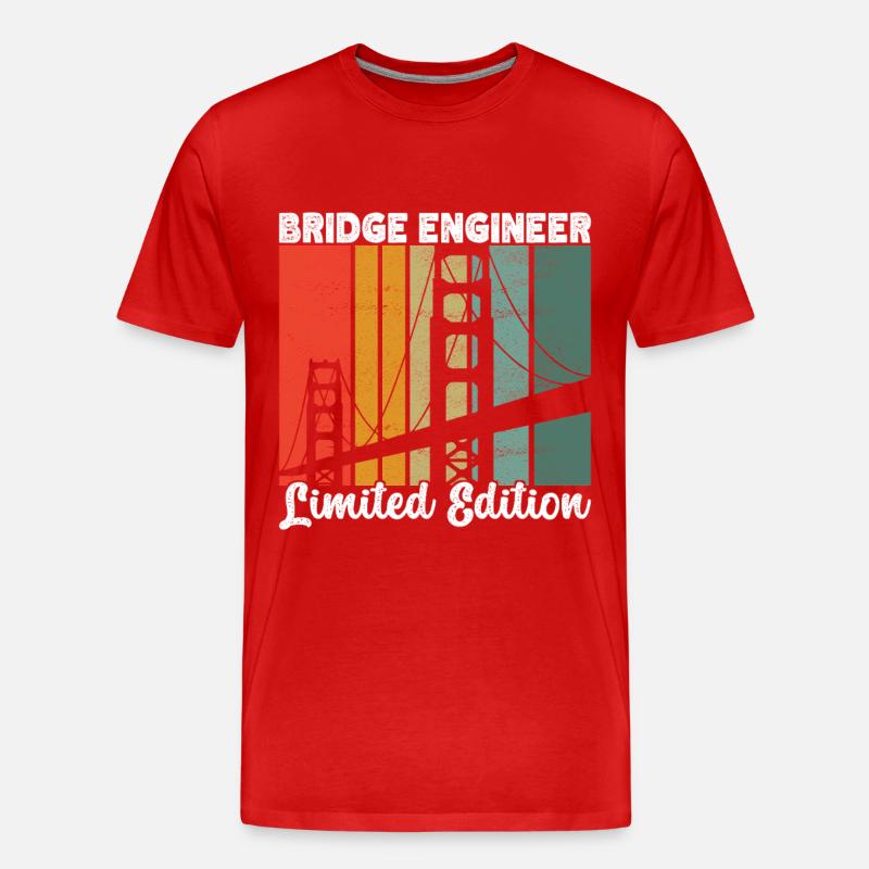 Bridge Engineer Bridge Construction - Men's Premium Organic T-Shirt - red
