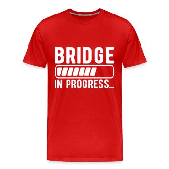 Ingénieur des ponts Construction de ponts - T-shirt bio Premium Homme - rouge - Devant - Damien (186cm)