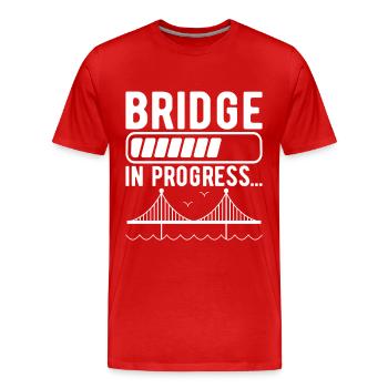 Ingénieur des ponts Construction de ponts - T-shirt bio Premium Homme - rouge - Devant - Damien (186cm)