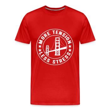 Ingénieur des ponts Construction de ponts - T-shirt bio Premium Homme - rouge - Devant - Damien (186cm)