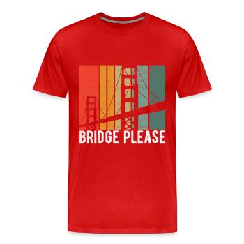 Ingénieur des ponts Construction de ponts - T-shirt bio Premium Homme - rouge - Devant - Damien (186cm)