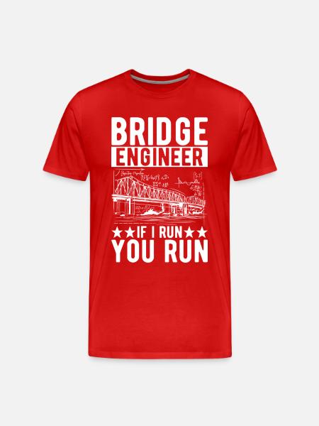 Bridge Engineer Bridge Construction - Men's Premium Organic T-Shirt - red