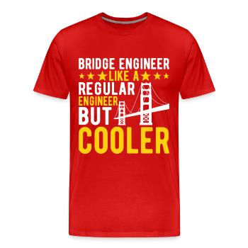 Ingénieur des ponts Construction de ponts - T-shirt bio Premium Homme - rouge - Devant - Damien (186cm)