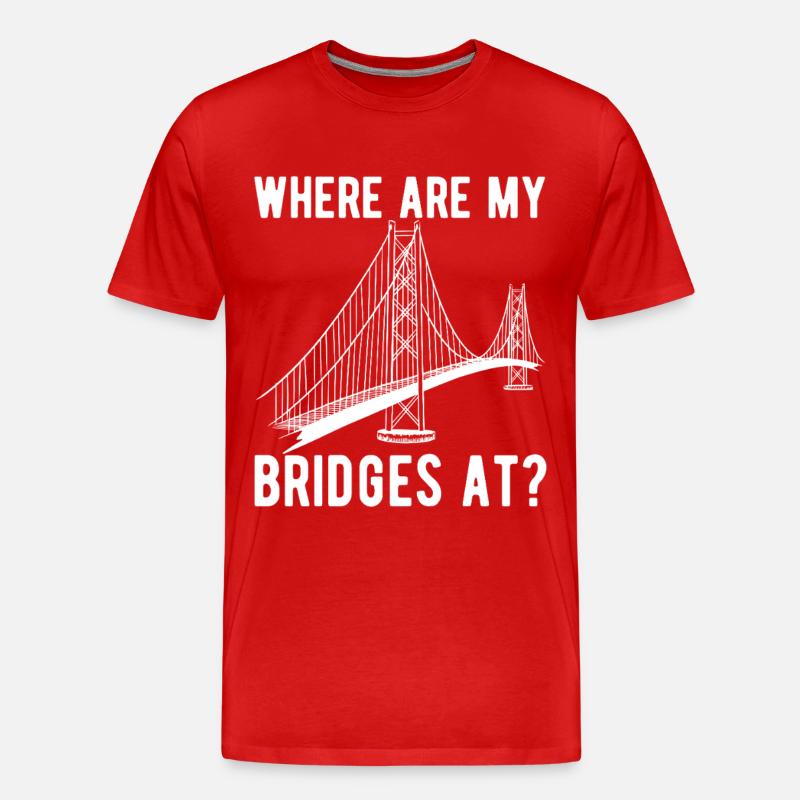 Bridge Engineer Bridge Construction - Men's Premium Organic T-Shirt - red