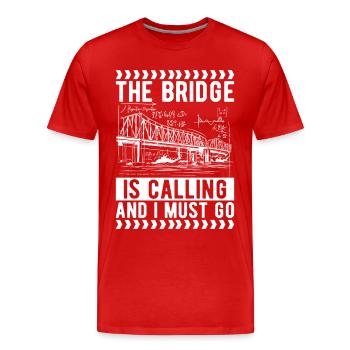 Ingénieur des ponts Construction de ponts - T-shirt bio Premium Homme - rouge - Devant - Damien (186cm)