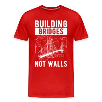 Ingénieur des ponts Construction de ponts - T-shirt bio Premium Homme - rouge - Devant - Damien (186cm)