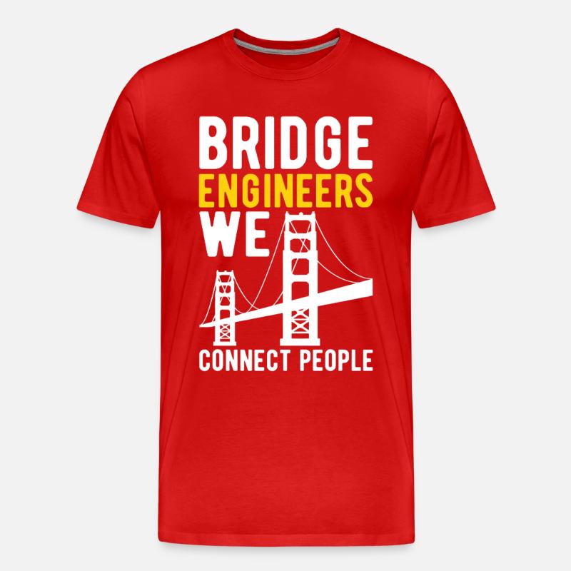 Bridge Engineer Bridge Construction - Men's Premium Organic T-Shirt - red