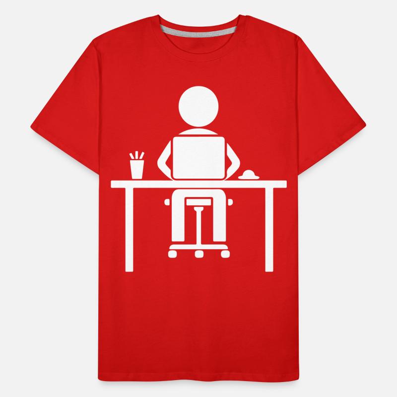 Arbeiter Computer Job Männer Premium Bio T-Shirt