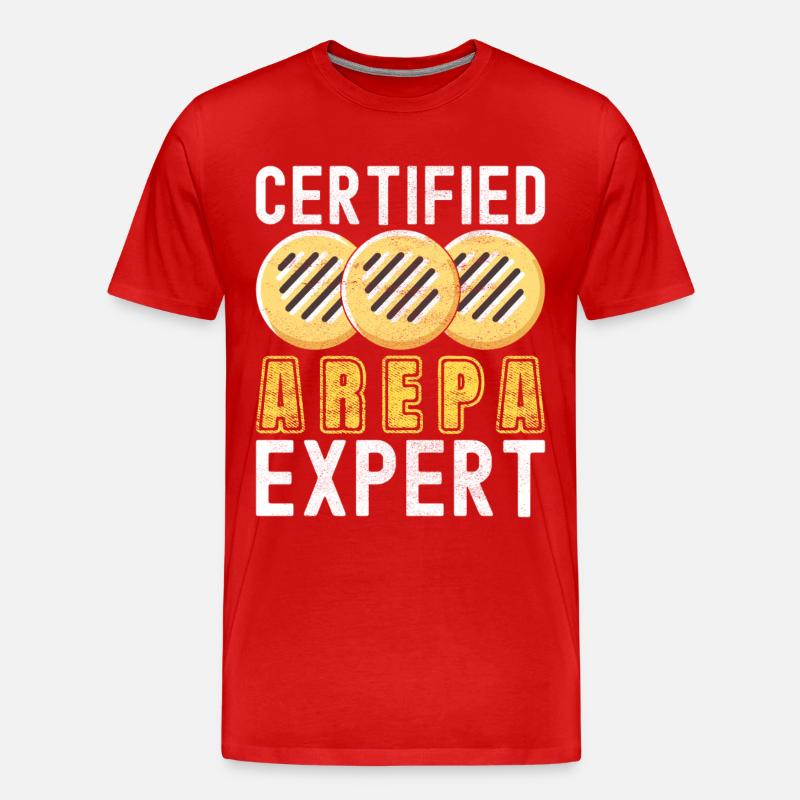 Venezolanische Arepas - Männer Premium Bio T-Shirt - Rot