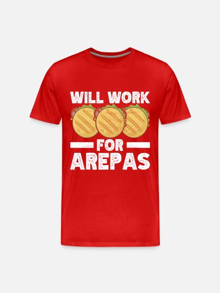 Venezuelan Arepas - Men's Premium Organic T-Shirt - red