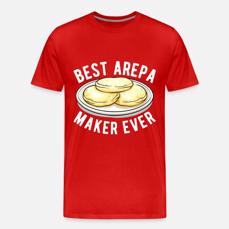Venezolanische Arepas - Männer Premium Bio T-Shirt - Rot