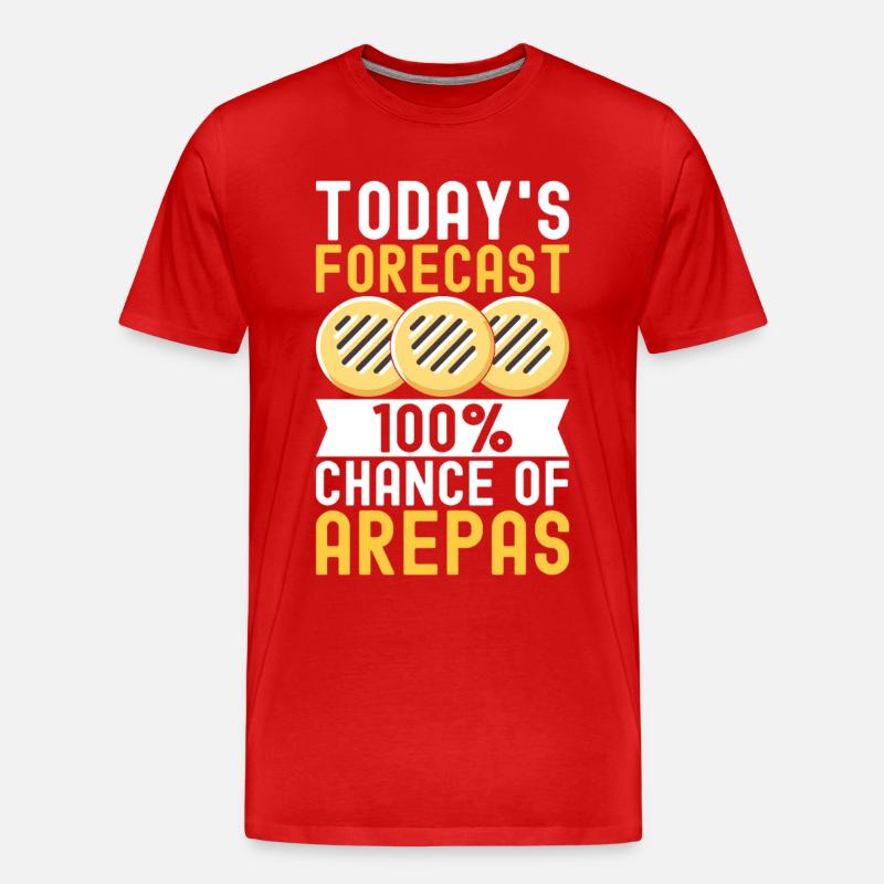 Venezolanische Arepas - Männer Premium Bio T-Shirt - Rot