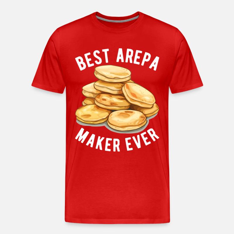 Venezolanische Arepas - Männer Premium Bio T-Shirt - Rot