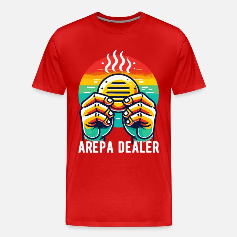 Venezolanische Arepas - Männer Premium Bio T-Shirt - Rot