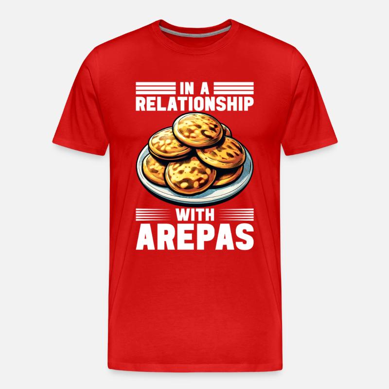 Venezolanische Arepas - Männer Premium Bio T-Shirt - Rot