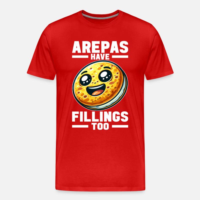 Venezolanische Arepas - Männer Premium Bio T-Shirt - Rot