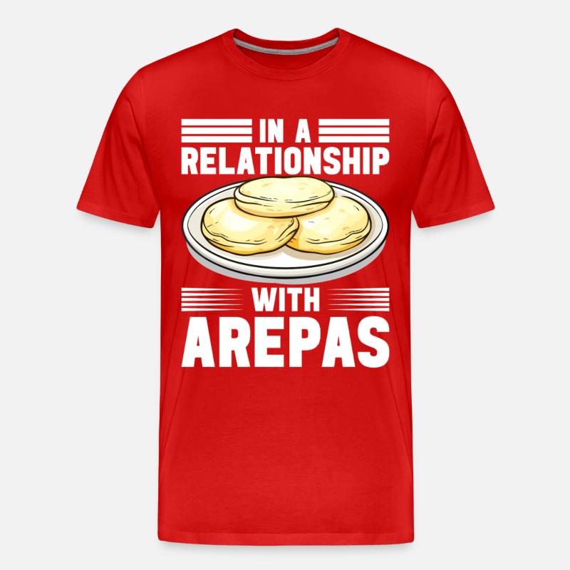 Venezolanische Arepas - Männer Premium Bio T-Shirt - Rot