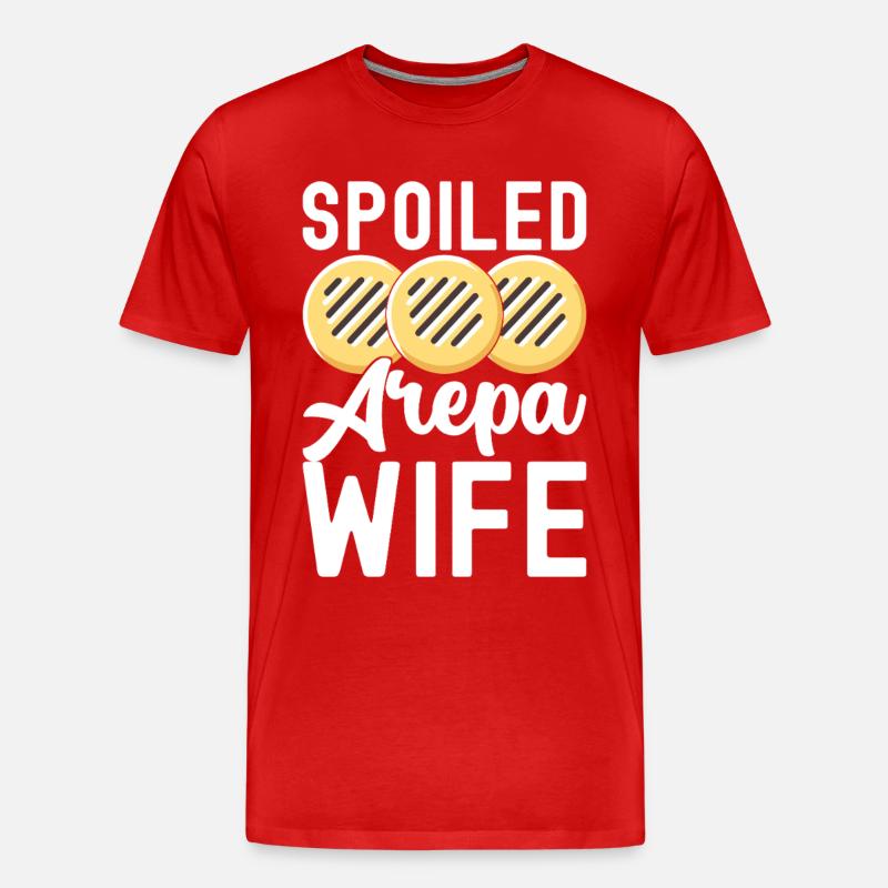 Venezolanische Arepas - Männer Premium Bio T-Shirt - Rot