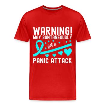 Trouble anxieux Trouble anxieux - T-shirt bio Premium Homme - rouge - Devant - Damien (186cm)