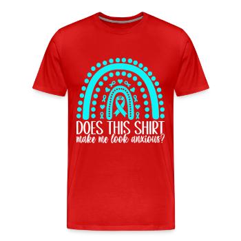 Trouble anxieux Trouble anxieux - T-shirt bio Premium Homme - rouge - Devant - Damien (186cm)