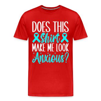 Trouble anxieux Trouble anxieux - T-shirt bio Premium Homme - rouge - Devant - Damien (186cm)